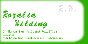 rozalia wilding business card